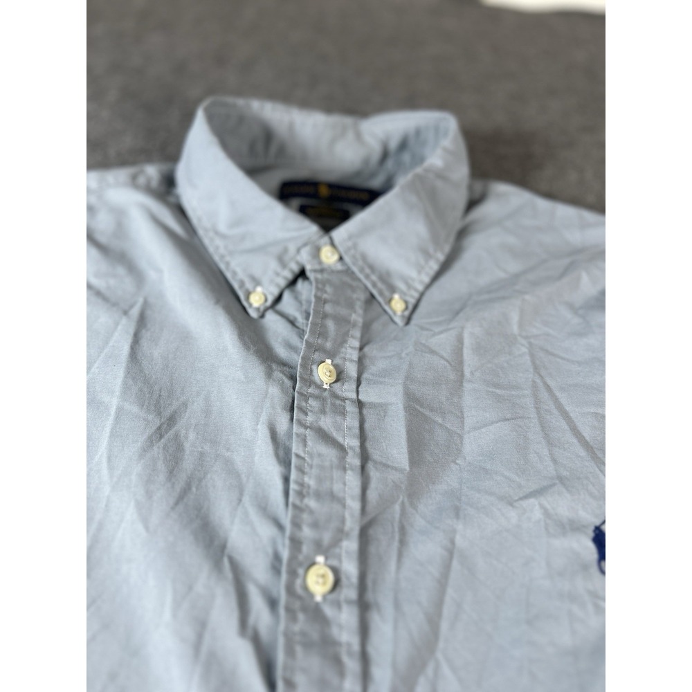 Ralph Lauren Shirt Mens XXL Slim Fit Gray Performance Button Down Long Sleeve - Picture 3 of 7